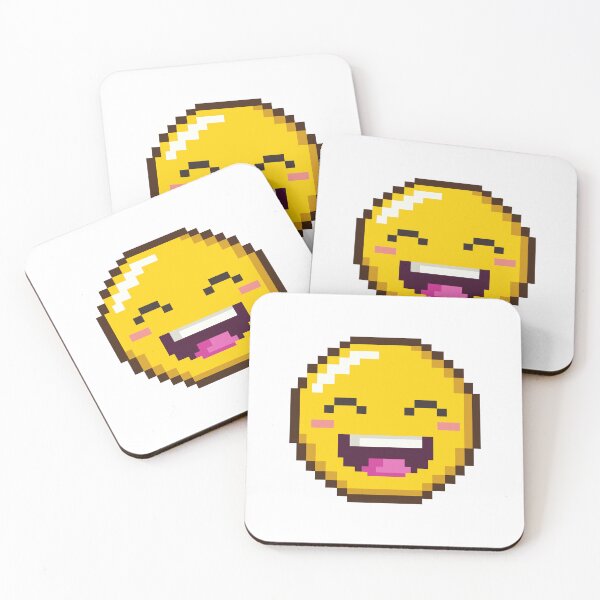 Item preview, Pixel Laughing Emoticon with Close Eyes designed and sold by Yael Weiss.