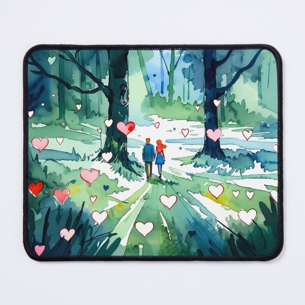 Item preview, Romantic Walk: A Peaceful Illustration designed and sold by Uniqo Artz.