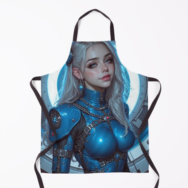 Item preview, Cybernetic warrior with a sleek, futuristic blue metallic suit designed and sold by Giuseppe Cammino.