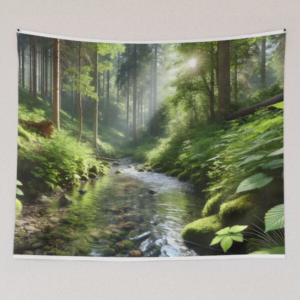 Item preview, Tranquil Forest Stream designed and sold by SomethingNiceHI.
