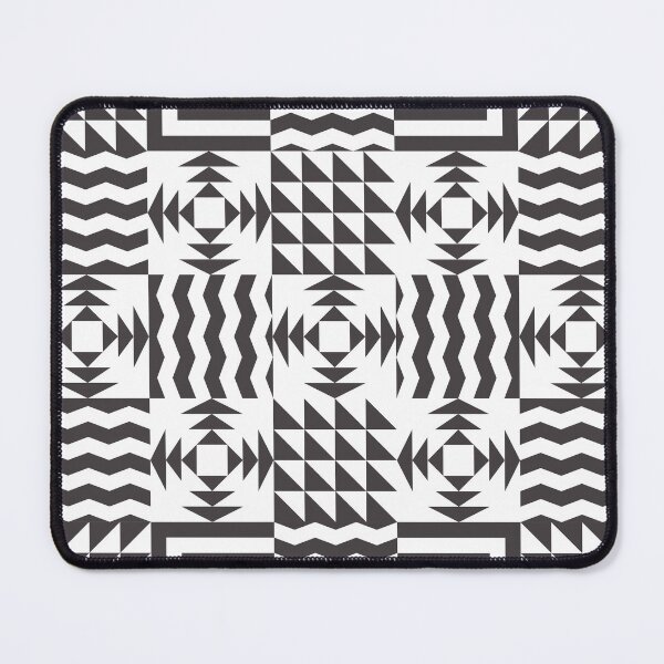 Item preview, Vintage Inspired Geometric Quilt Pattern Monochrome Gray and White designed and sold by BlueLela.