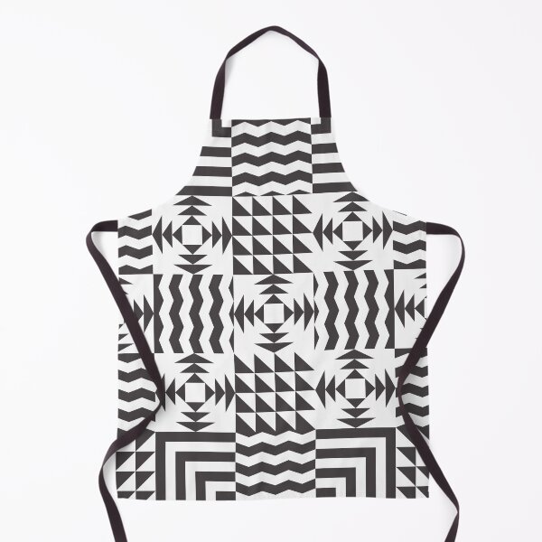 Item preview, Vintage Inspired Geometric Quilt Pattern Monochrome Gray and White designed and sold by BlueLela.