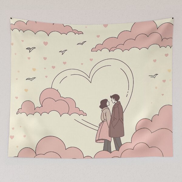 Item preview, Dreamy Love in the Clouds: A Romantic Illustration designed and sold by Uniqo Artz.