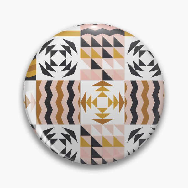 Item preview, Retro Inspired Geometric Quilt Pattern In pastel Colors designed and sold by BlueLela.