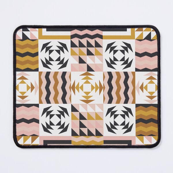 Item preview, Retro Inspired Geometric Quilt Pattern In pastel Colors designed and sold by BlueLela.
