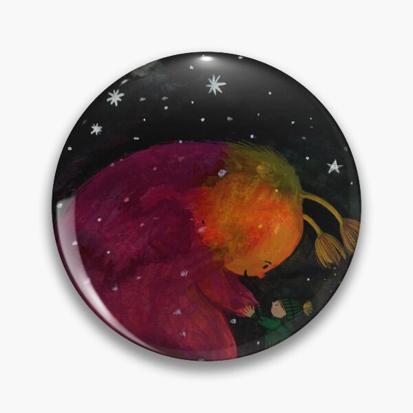 Item preview, Whimsical Night Encounter - Glowing Creature & Child Under the Stars - Illustration Jemma Jamie Skidmore  designed and sold by Jemma Jamie Skidmore.