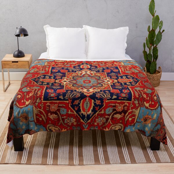 Item preview, Authentic Azure Red Oriental Persian Wonderful Carpet designed and sold by GrinGalore.