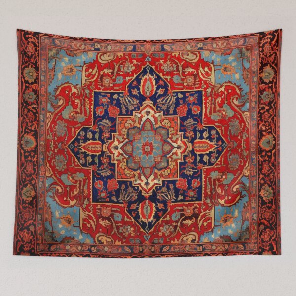 Item preview, Authentic Azure Red Oriental Persian Wonderful Carpet  designed and sold by GrinGalore.