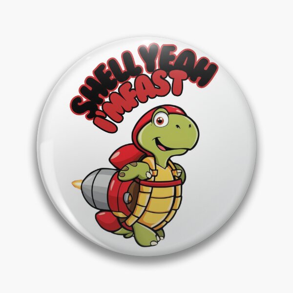 Item preview, Shell Yeah, I’m Fast - Funny Rocket Turtle designed and sold by Snicker-Designs.