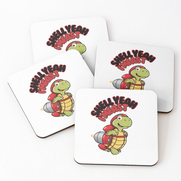 Item preview, Shell Yeah, I’m Fast - Funny Rocket Turtle designed and sold by Snicker-Designs.