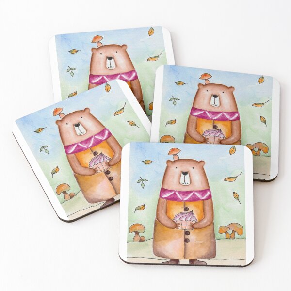 Item preview, Hobby Bear - lovely postcard illustration for children and audult designed and sold by hobbyakvarell.