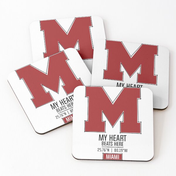 Item preview, MIAMI MY HEART BEATS HERE WHITE designed and sold by LMAGARMENTS.