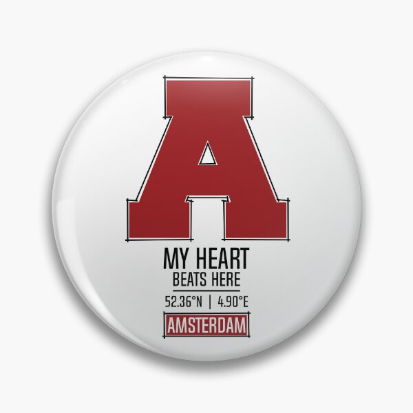 Item preview, AMSTERDAM MY HEART BEATS HERE WHITE designed and sold by LMAGARMENTS.