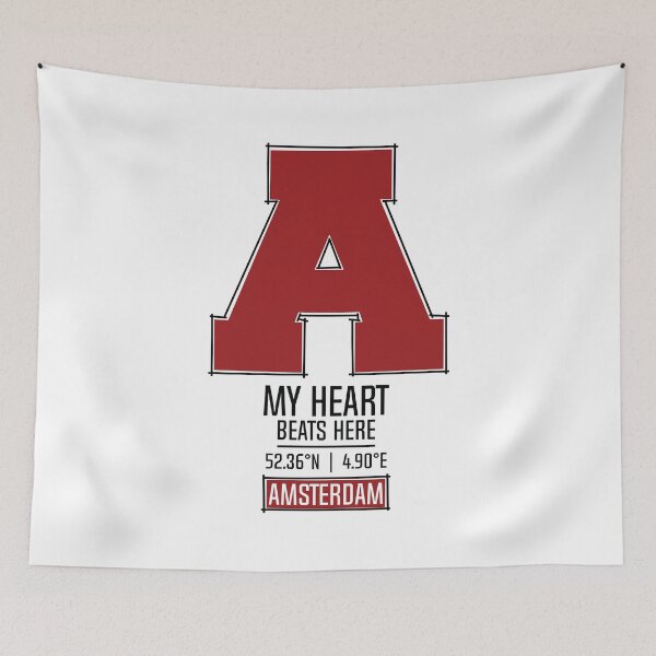 Item preview, AMSTERDAM MY HEART BEATS HERE WHITE designed and sold by LMAGARMENTS.