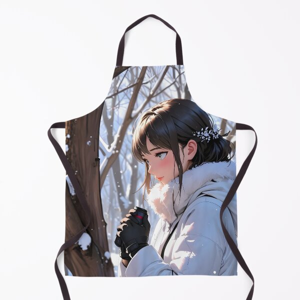 Item preview, Cute Anime Girl in Winter | 4K Anime Wallpaper designed and sold by typoinspired.