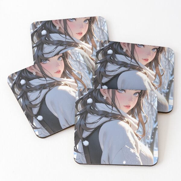 Item preview, Aesthetic Anime Girl in Winter | 4K Anime Wallpaper designed and sold by typoinspired.