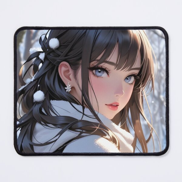 Item preview, Aesthetic Anime Girl in Winter | 4K Anime Wallpaper designed and sold by typoinspired.