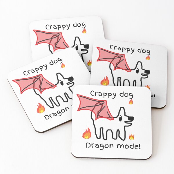 Item preview, Crappy Dog - Dragon mode - cute Crappy dog, burns! designed and sold by TheRubberOnion.
