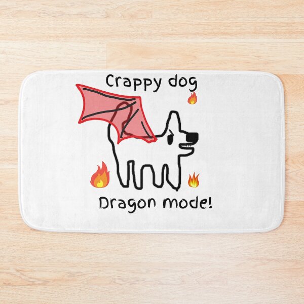 Item preview, Crappy Dog - Dragon mode - cute Crappy dog, burns! designed and sold by TheRubberOnion.