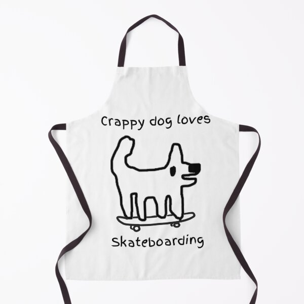 Item preview, Crappy dog loves skateboards - crappy dog is a dude! designed and sold by TheRubberOnion.