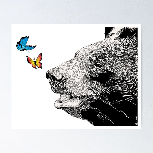 Item preview, Bear & Butterflies designed and sold by SpaceCatVisions.