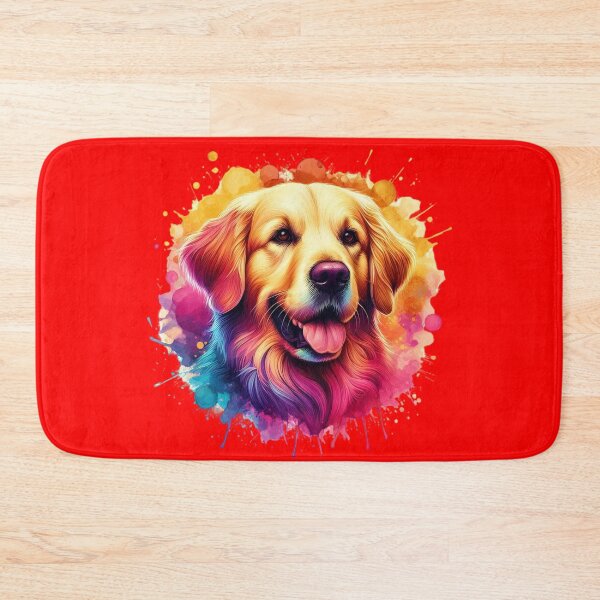 Item preview, A beautiful Golden Retriever dog with a colorful background. designed and sold by Marcoshop10.