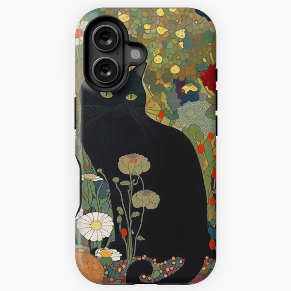 Item preview, Cat Art Print, Gustav Klimt, Black Cat In A Garden THE ORIGINAL! designed and sold by MamboArt.