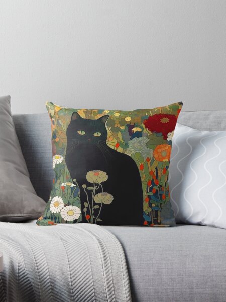 Artikel-Vorschau von Katze Kunstdruck, Gustav Klimt, Schwarze Katze im Garten DAS ORIGINAL!, designt und verkauft von MamboArt.
