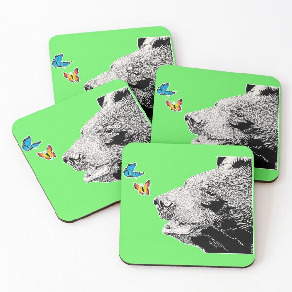 Item preview, Bear & Butterflies designed and sold by SpaceCatVisions.