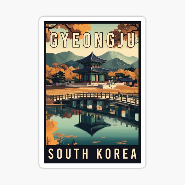 Aperçu de l'œuvre Découvrez la cité antique de Gyeongju en Corée du Sud - Travel Art créée et vendue par turtlestart.