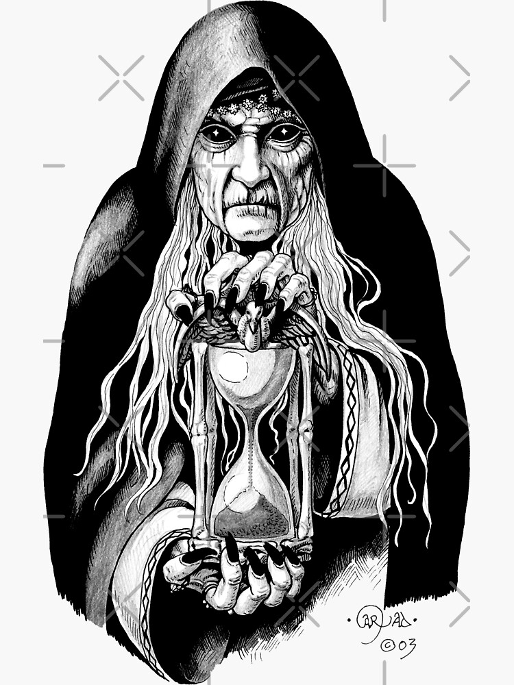 Thumbnail 3 of 3, Sticker, Marbo, the gentle daughter of death and guardian of dreams designed and sold by CaryadArtwork.