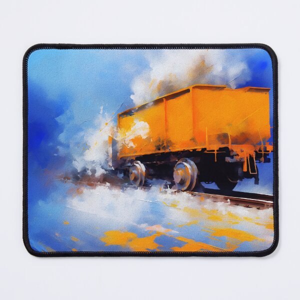 Item preview, Abstract painting, close-up freight car on the railway designed and sold by Gabi.Media.