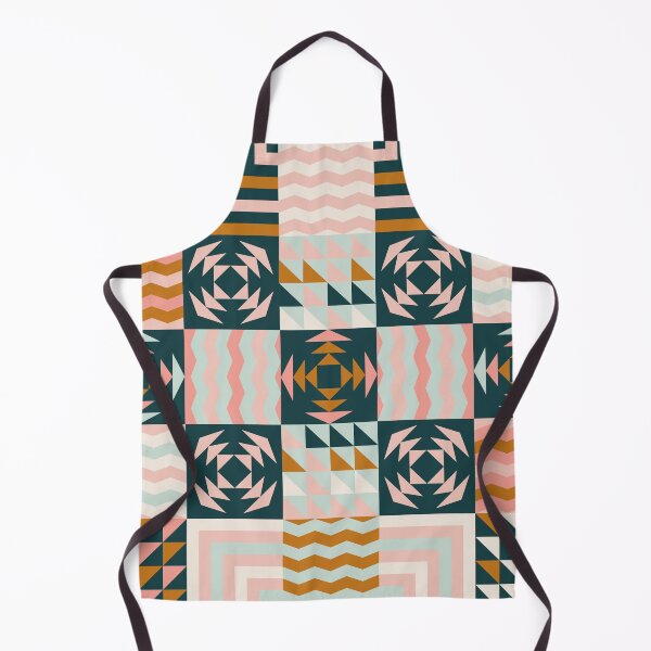 Item preview, Retro Inspired Geometric Quilt Pattern Colorful designed and sold by BlueLela.