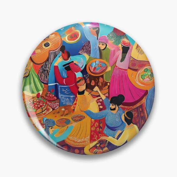Item preview, Vibrant Celebration of a Persian Party designed and sold by PersiaArts.