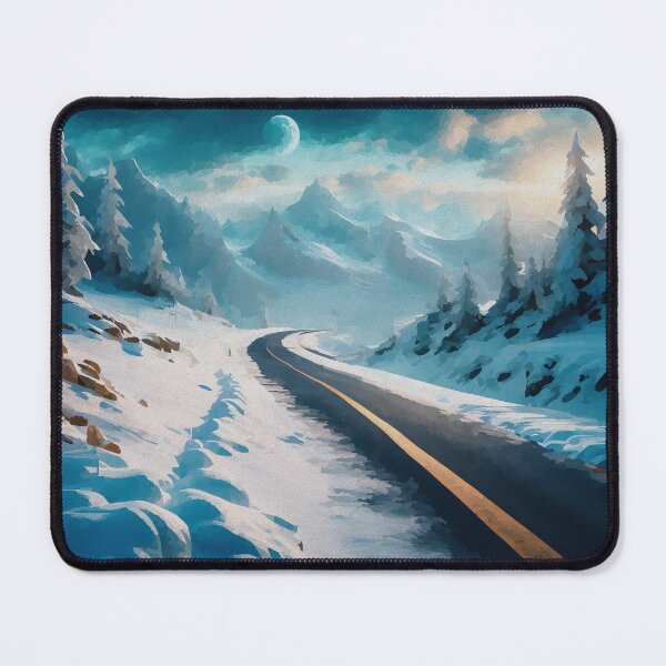 Item preview, winter, snowy mountain road 2 designed and sold by Gabi.Media.