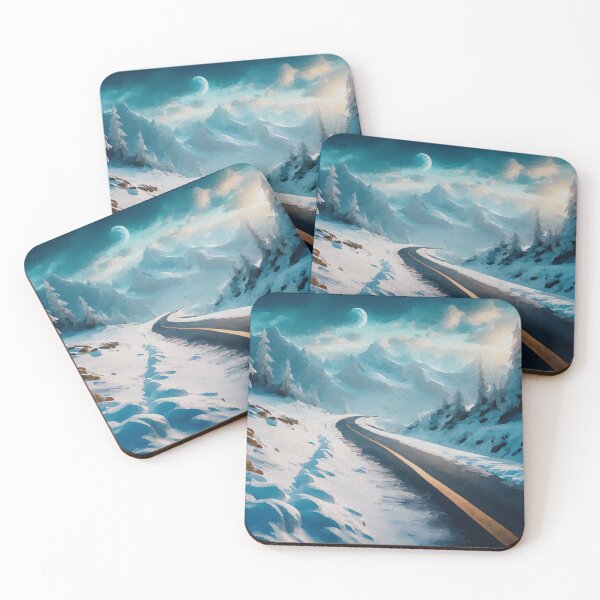 Item preview, winter, snowy mountain road 2 designed and sold by Gabi.Media.
