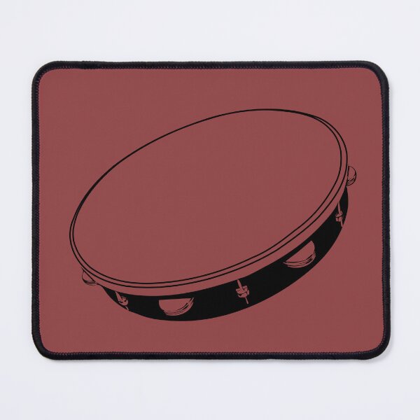 Item preview, tambourine, black on white designed and sold by trucomanx.