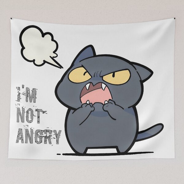 Item preview, I'm Not Angry Cat designed and sold by RubisLeaf.