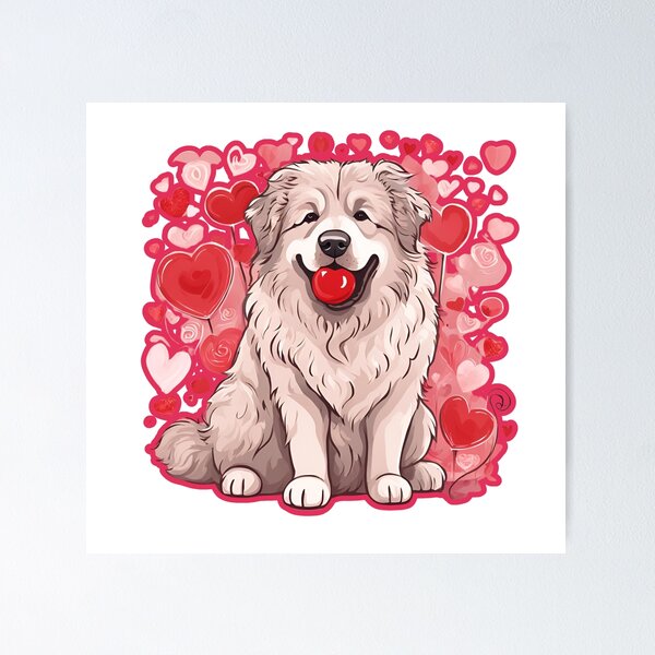 Item preview, Valentine's Day Caucasian Shepherd Love designed and sold by GoodyPaws.