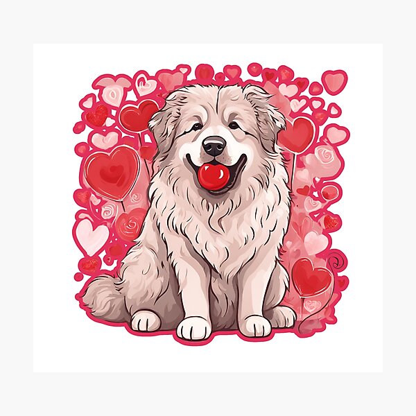 Item preview, Valentine's Day Caucasian Shepherd Love designed and sold by GoodyPaws.