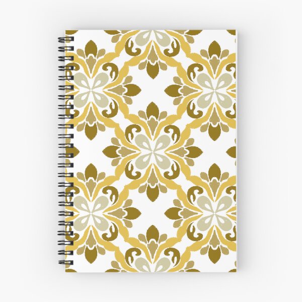 Item preview, Ikat vintage gold and brown flower seamless pattern. designed and sold by RIYA SIRI.