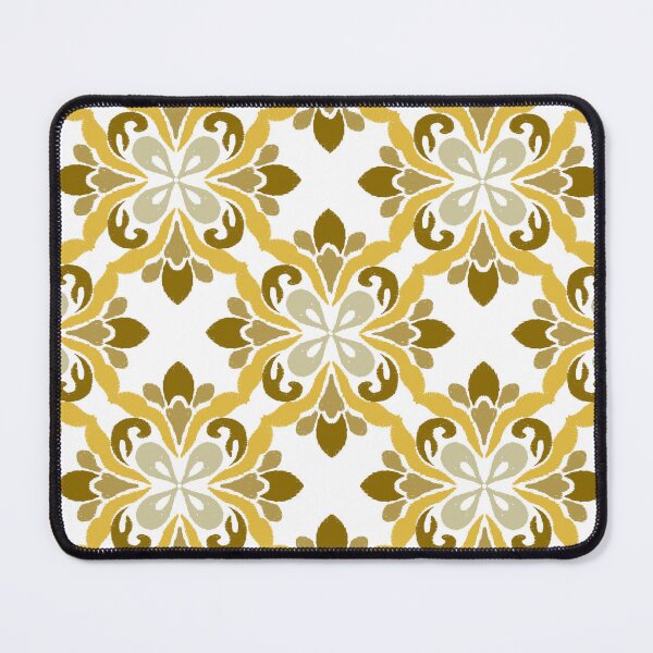 Item preview, Ikat vintage gold and brown flower seamless pattern. designed and sold by RIYA SIRI.