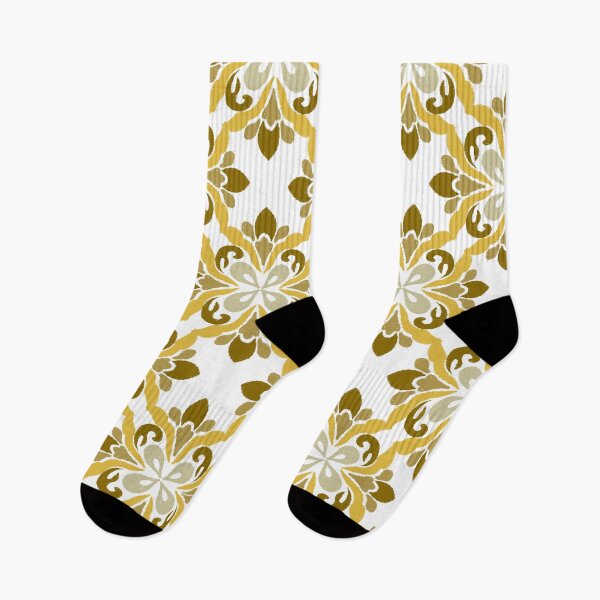 Item preview, Ikat vintage gold and brown flower seamless pattern. designed and sold by RIYA SIRI.