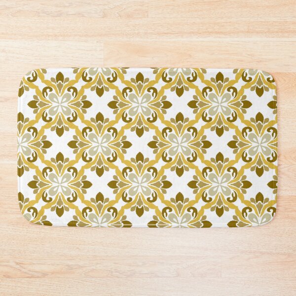 Item preview, Ikat vintage gold and brown flower seamless pattern. designed and sold by RIYA SIRI.