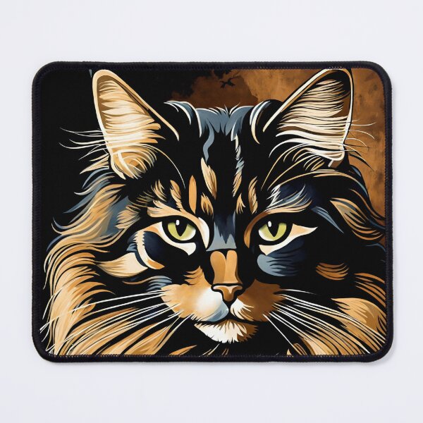 Item preview, Vintage Cat Art: Portrait of a Long-Haired Cat in a Gothic Setting | Animal Art | Gothic Art | Cat Art | Cat Oil Painting designed and sold by UnhingedBird.