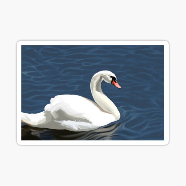 Elegant Swan Sticker