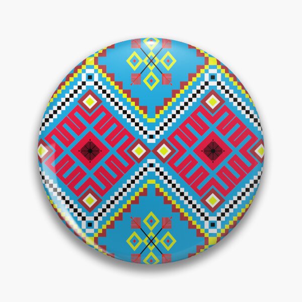 Artikelvorschau, Blaues natives Muster entworfen und verkauft von DarunDesigns.