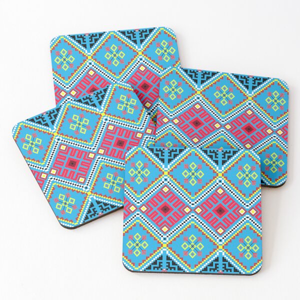 Artikelvorschau, Blaues natives Muster entworfen und verkauft von DarunDesigns.