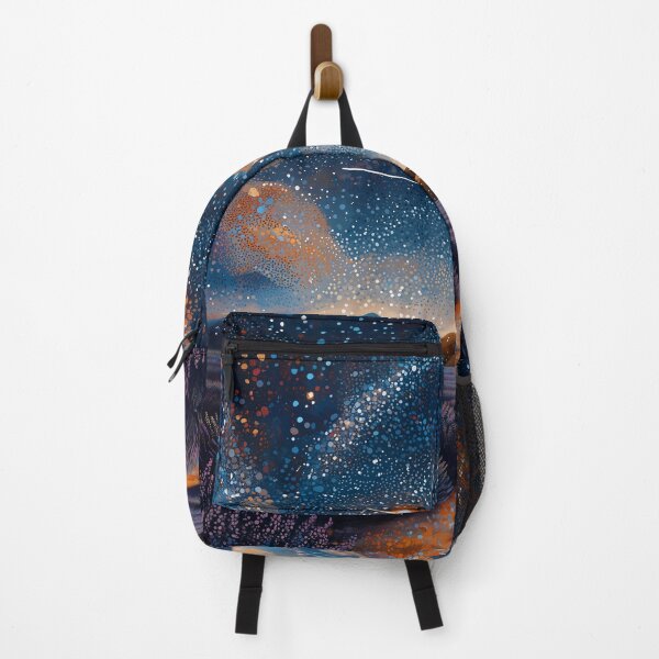 Item preview, Starry Lavender Field in Pointillist Style designed and sold by Moisky Art.