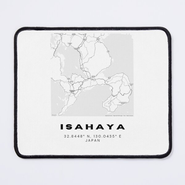 Item preview, Minimalist Isahaya Map Art - Japan City Coordinates Design designed and sold by RM-Journey.